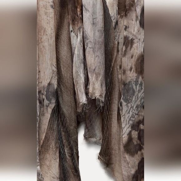 Zara flowy swing skirt printed size M - Picture 4 of 10